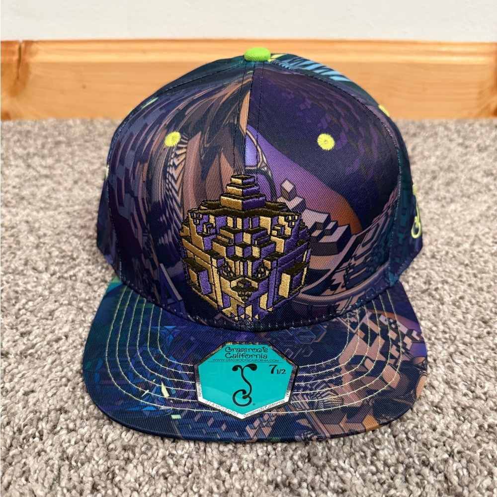 Grassroots California Grahampasteez Impossible Objects Purple Fitted Hat- 7 1/2